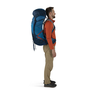 Osprey Atmos AG LT 65 - Mens | Multi-Day Hiking and Tramping Pack NZ | Osprey | Further Faster Christchurch NZ | #night-shift-scoria-blue