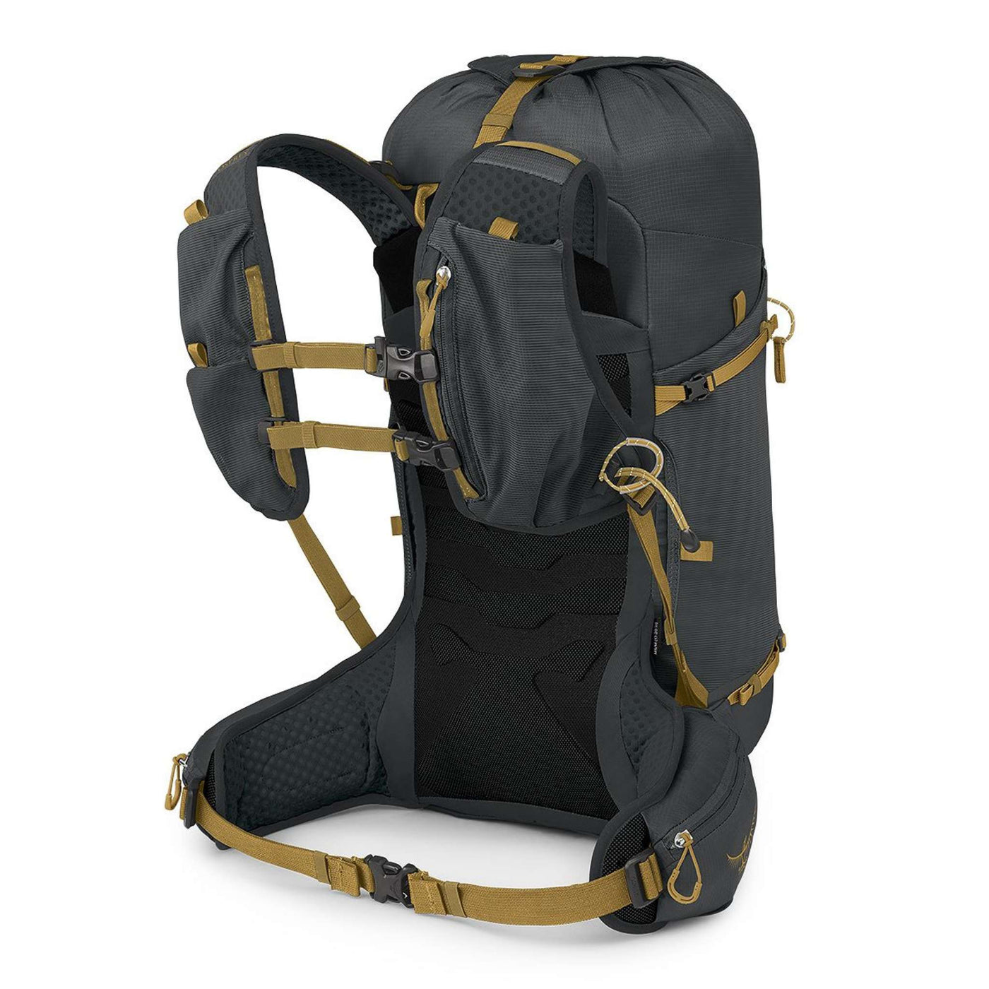 Osprey Talon Velocity 30 - Mens | Multi-Day Hiking and Tramping Pack | Further Faster Christchurch NZ | #dark-charcoal-tumbleweed-yellow