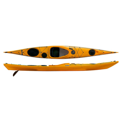 P & H Leo Sea Kayak Mid Volume with Rope and Cleat Skeg - MZ3 | Sea Kayaking Gear and Paddles | Further Faster Christchurch NZ #fuego-orange
