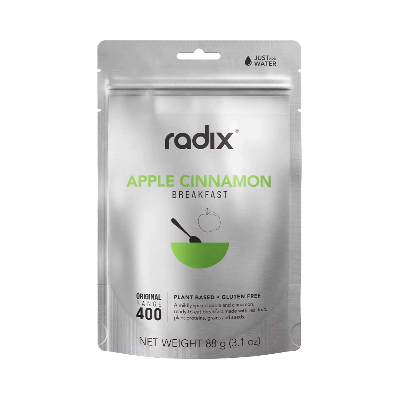 Radix Nutrition Original 400kcal Breakfast - Apple & Cinnamon V9 | Freeze Dried Meals | Further Faster Christchurch NZ