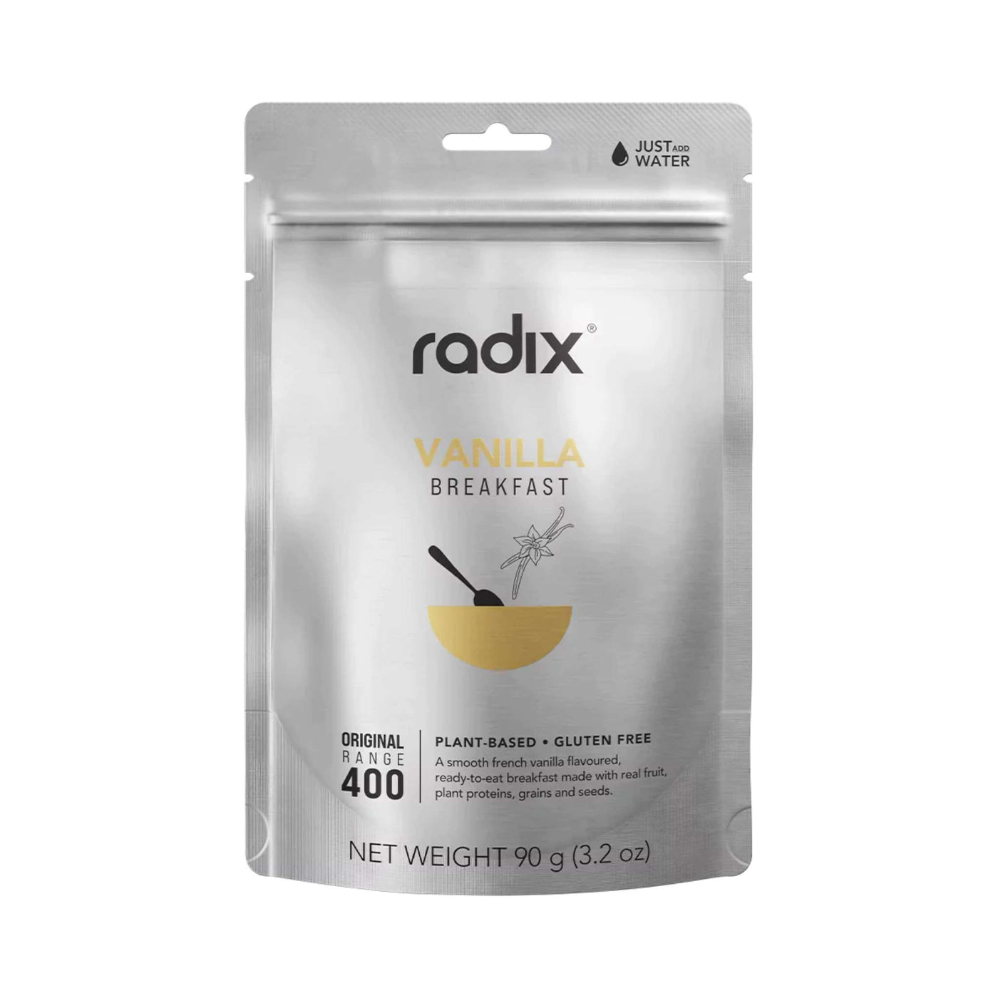 Radix Nutrition Original 400kcal Breakfast - Vanilla V9 | Freeze Dried Meals | Further Faster Christchurch NZ
