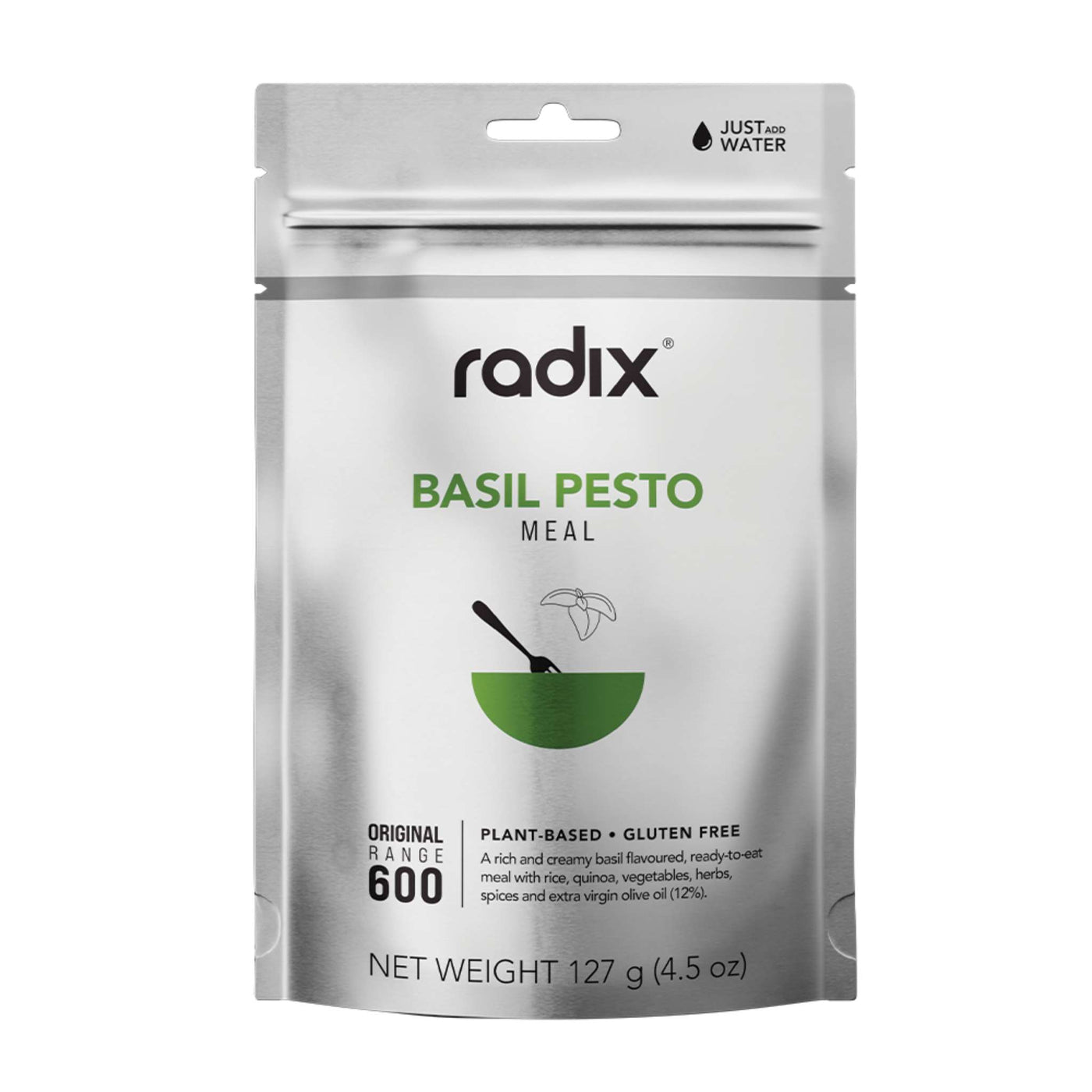 Radix Nutrition Original 600kcal Main Meal - Basil Pesto V9 | Freeze Dried Meals | Further Faster Christchurch NZ | #basil-pesto