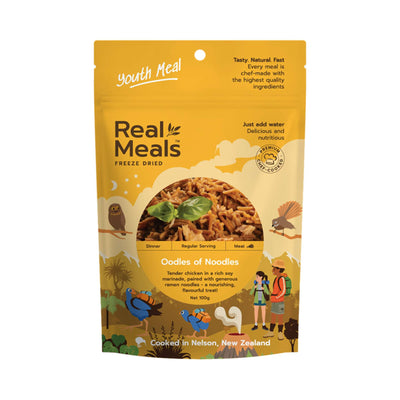 Real Meals Youth Dinner - Oodles of Noodles | Freeze Dried Meals | Further Faster Christchurch NZ