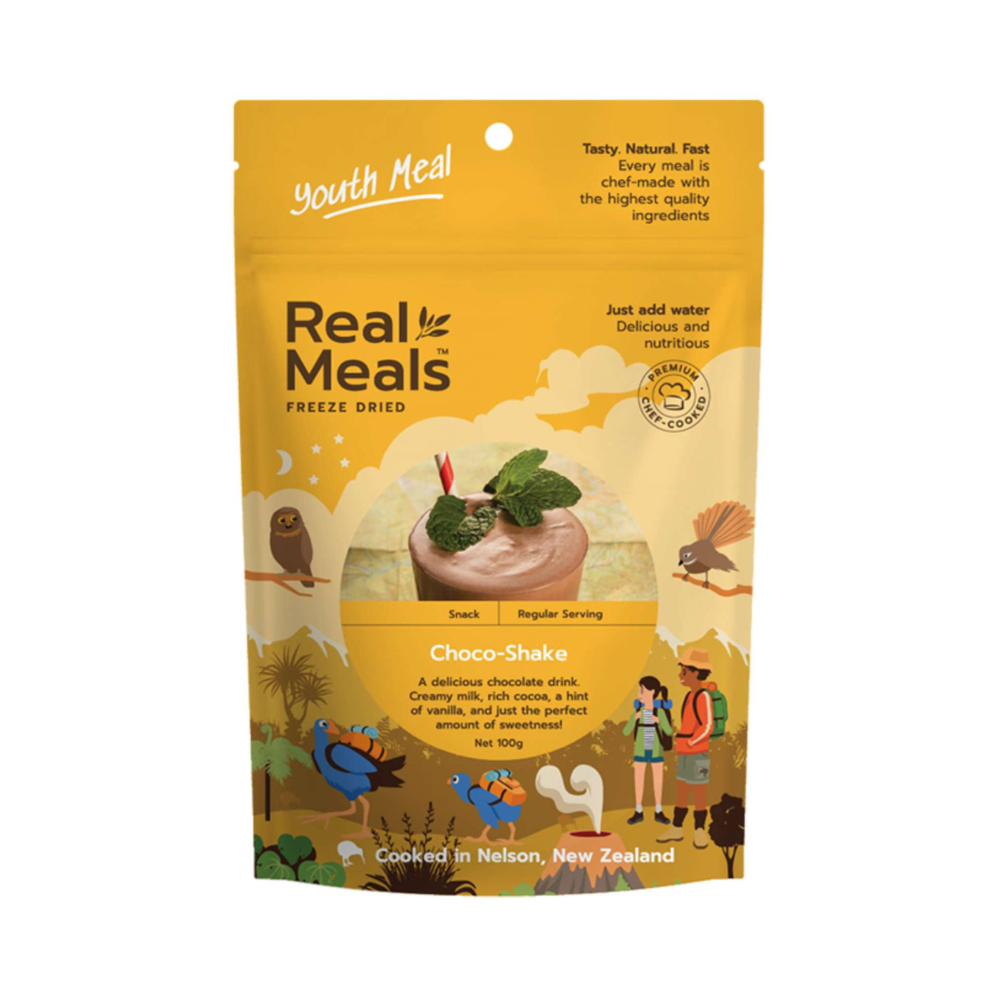 Real Meals Youth Snack - Choco-Shake | Snacks and Smoothies | Further Faster Christchurch NZ
