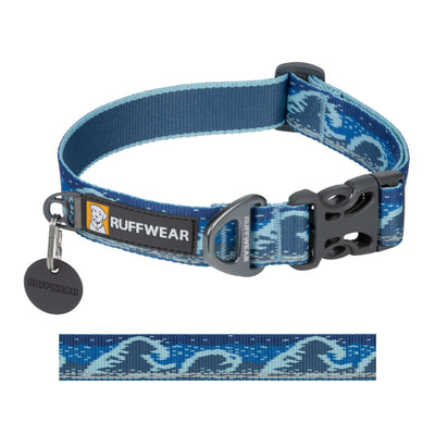 Ruffwear Crag Dog Collar | Outdoor Running Dog Collar and Leash | Further Faster Christchurch NZ | #midnight-wave
