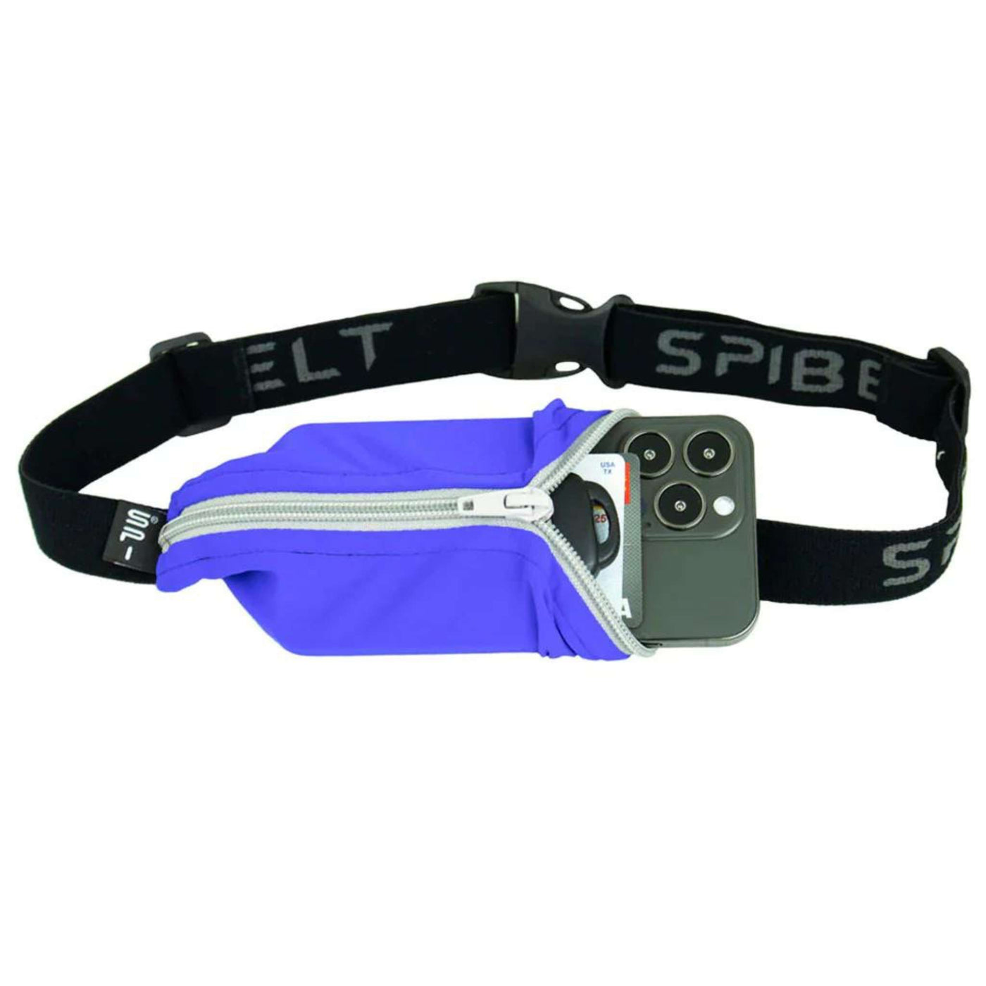 SPIbelt Original Belt | Running Belt | Further Faster Christchurch NZ #purple-with-titanium-zip