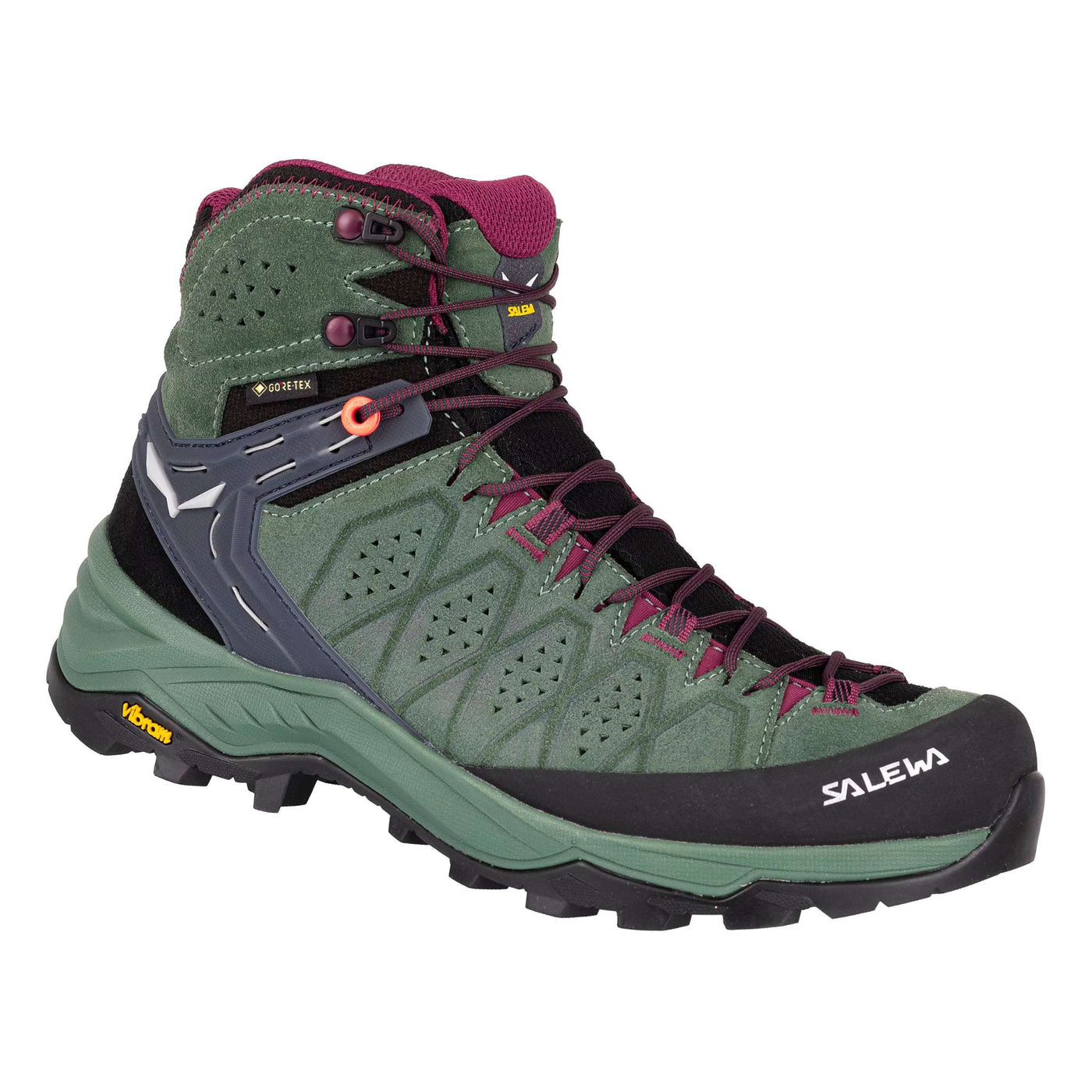 Salewa Alp Trainer 2 Mid GTX - Womens | Hiking and Trekking Boots | Further Faster Christchurch NZ #duck-green-rhododendon