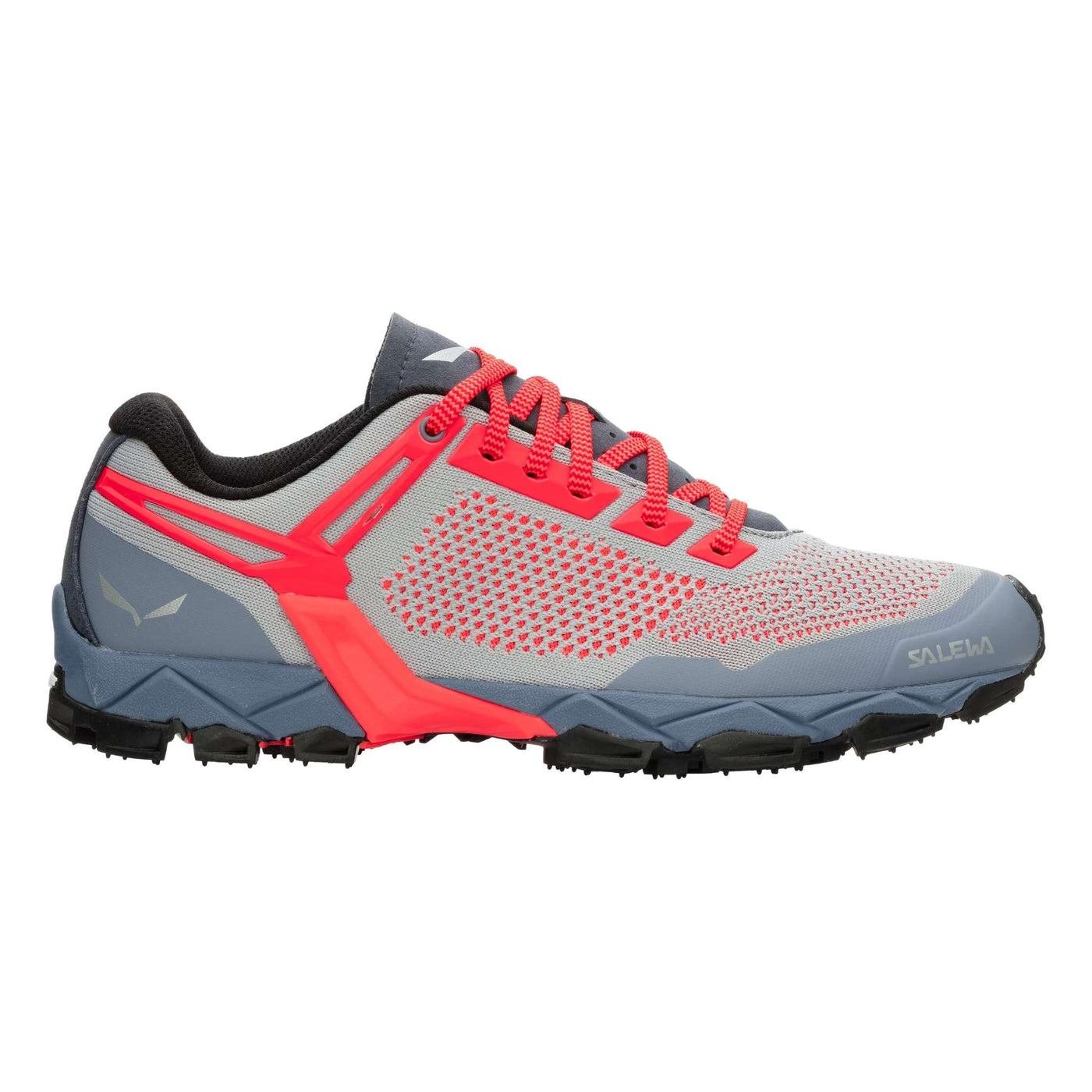 Salewa Clearance Lite Train K - Womens | Speed Hiking and Mountain Training | Further Faster Christchurch NZ | #blue-fog-fluo-coral