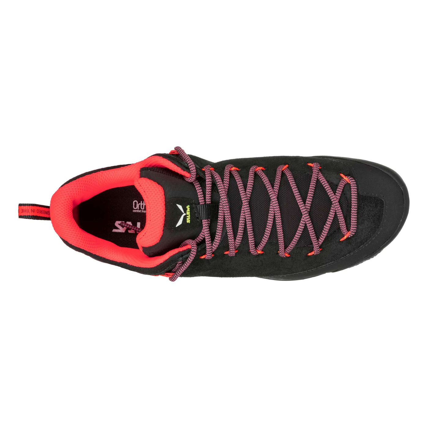 Salewa Clearance Wildfire Leather - Womens | Mountaineering Approach & Scrambling Shoe | Further Faster Christchurch NZ #black-coral