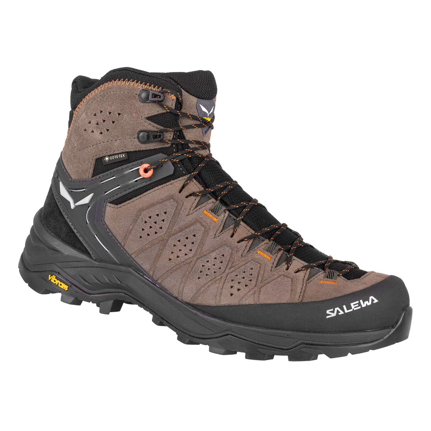 Salewa MS Alp Trainer 2 Mid GTX - Mens | Alpine Boots | Further Faster Christchurch NZ #wallnut-fluo-orange