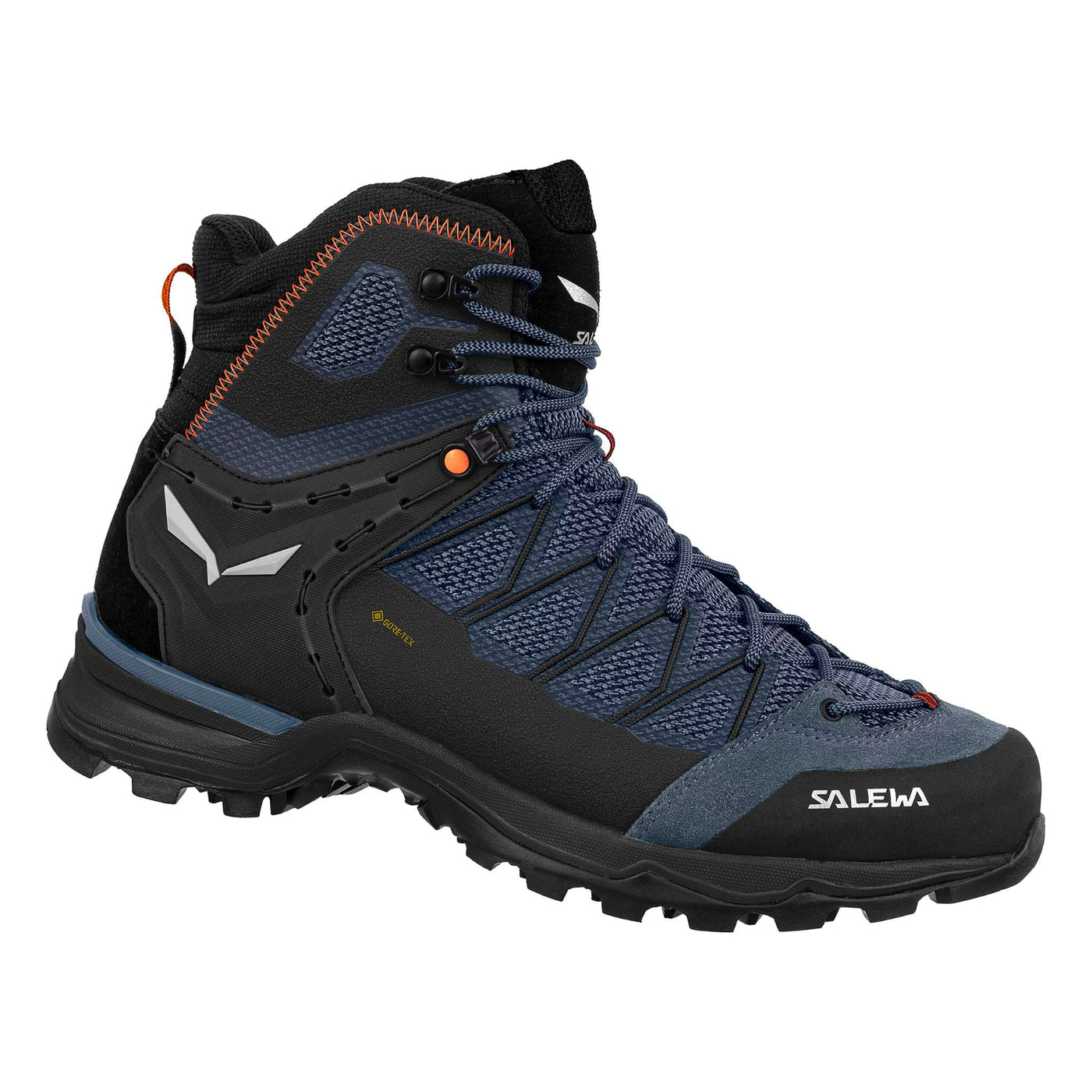 Salewa Mountain Trainer Lite Mid Gore-Tex Shoe - Mens | Waterproof Hiking and Trekking Shoes | Further Faster Christchurch NZ | #java-blue-black