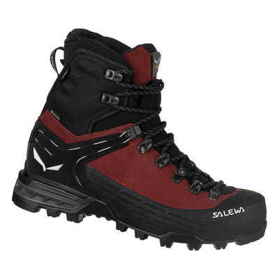 Salewa Ortles Ascent Mid GTX - Womens | Mountaineering Boot NZ | Further Faster Christchurch NZ #red-syrah-black
