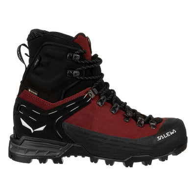 Salewa Ortles Ascent Mid GTX - Womens | Mountaineering Boot NZ | Further Faster Christchurch NZ #red-syrah-black