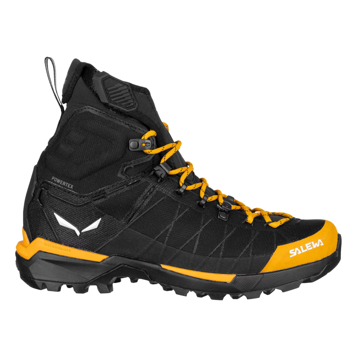 Salewa Ortles LT Mid Power-Tex Shoe - Mens | Waterproof Hiking Boot | Further Faster Christchurch NZ | #gold-black
