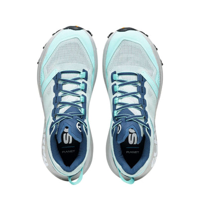 Scarpa Spin Planet - Womens | Trail Footwear | Further Faster Christchurch NZ | #aqua-nile-blue