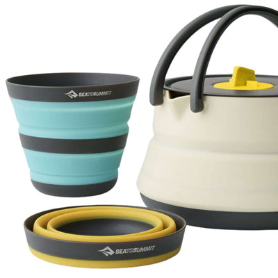 Sea to Summit Frontier Collapsible Kettle Cook Set - 2 Person/3 Piece | Camp Kitchen Cookware | Further Faster Christchurch NZ | #multi
