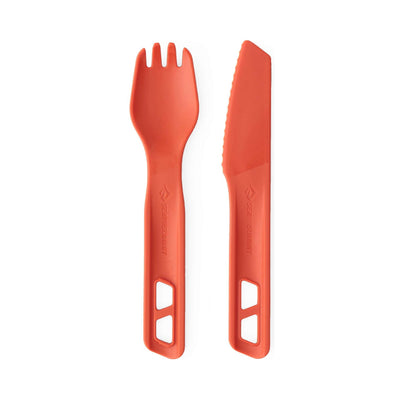 Sea to Summit Passage Cutlery Set - 2 Piece | Cutlery Set | Camp Dinnerware | Further Faster Christchurch NZ | #spicy-orange