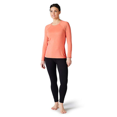 Smartwool Classic Thermal Merino Base Layer Crew F78 - Womens | Women's Next To Skin | Further Faster Christchurch NZ #sunset-coral-heather