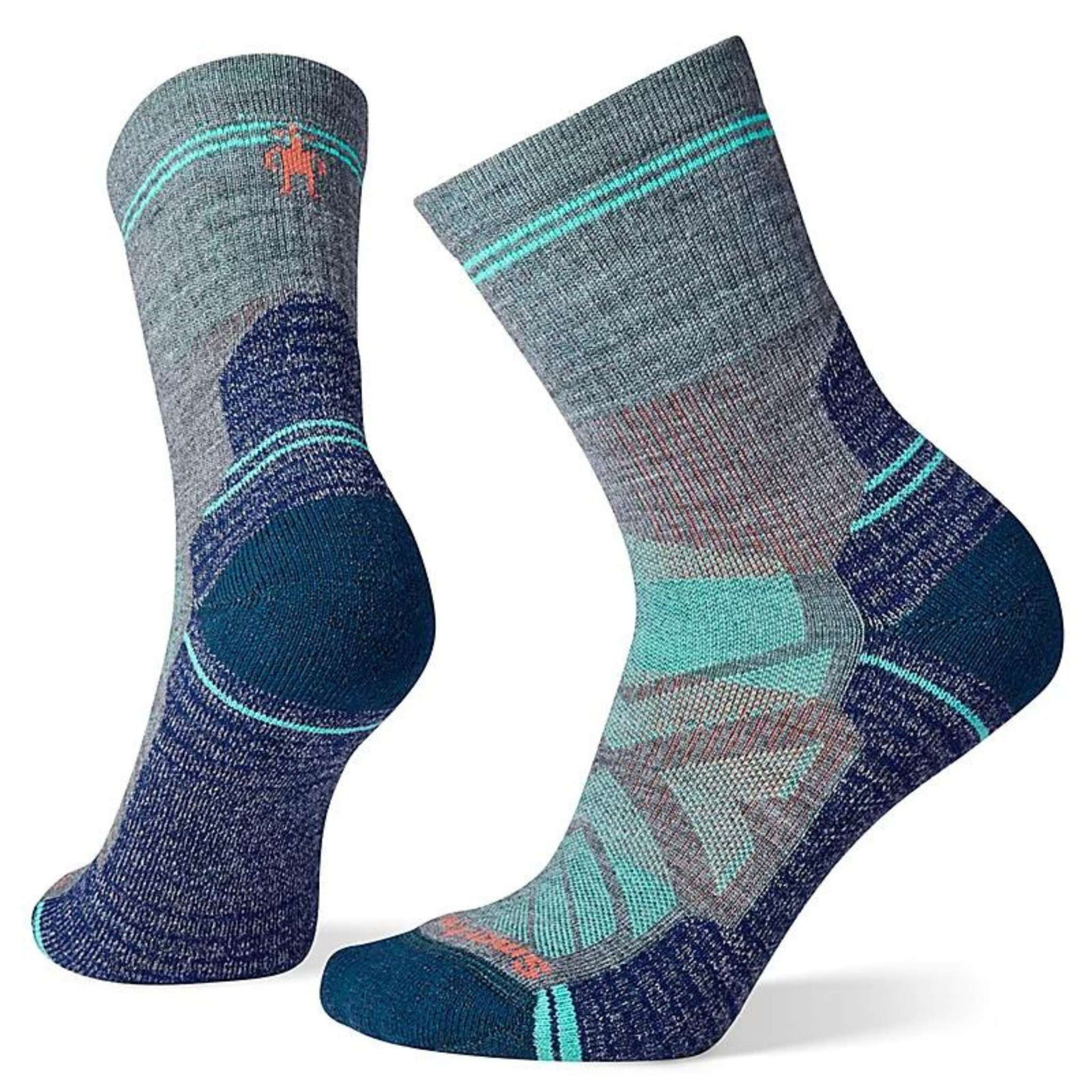 Smartwool Hike Light Cushion Mid Crew - Womens | Trail Socks | Further Faster Christchurch NZ | #medium-grey