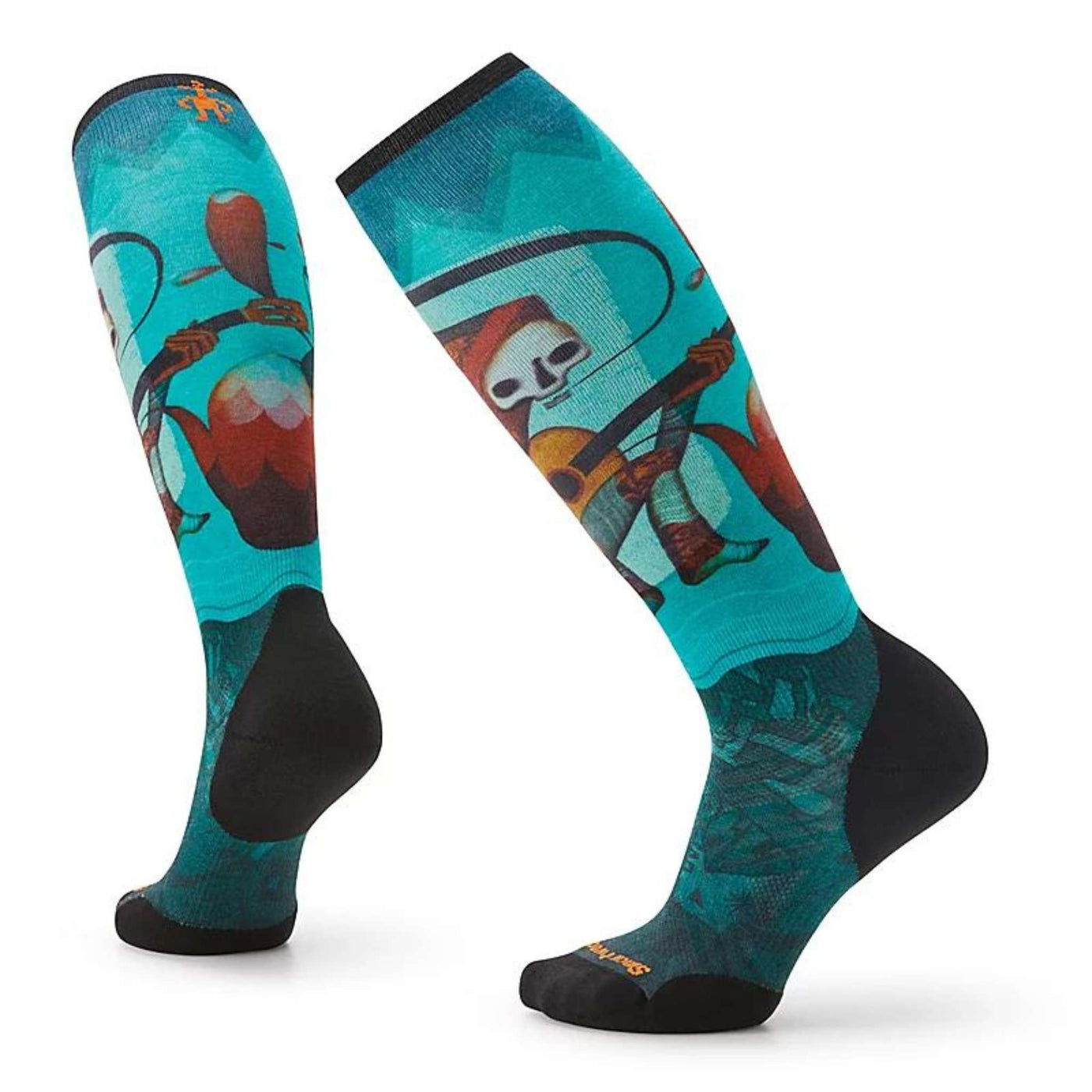 Smartwool Ski Targeted Cushion Print Sock - Womens | Snow Socks | Further Faster Christchurch NZ #twilight-blue-printed