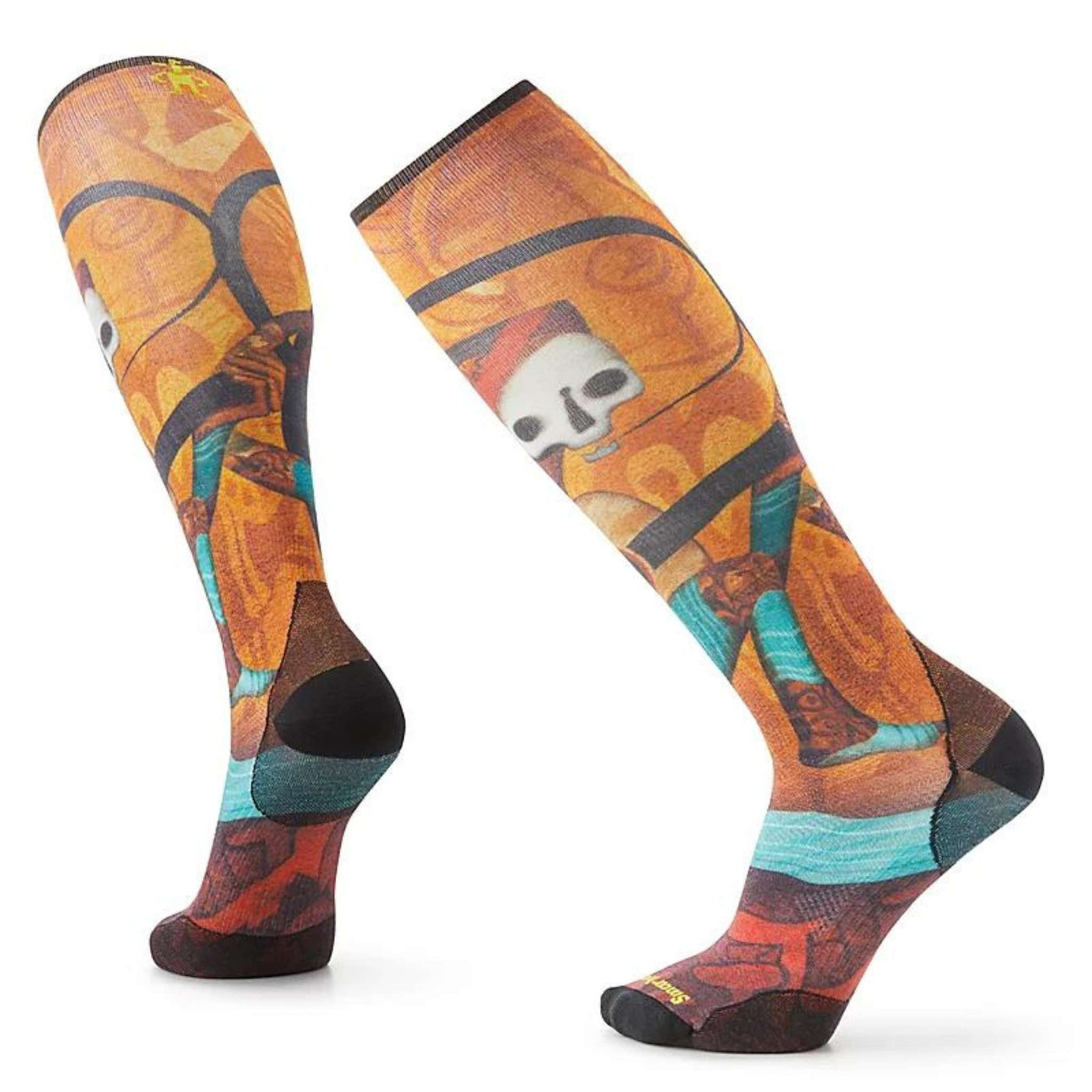 Smartwool Ski Zero Cushion Memory Quilt Print Sock - Mens | Snow Socks | Further Faster Christchurch NZ #multi-colour-quilt