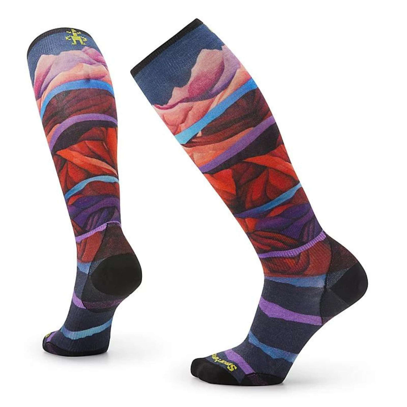Smartwool Ski Zero Cushion Print Sock - Womens | Women's Snow Socks | Further Faster Christchurch NZ #multi-colour