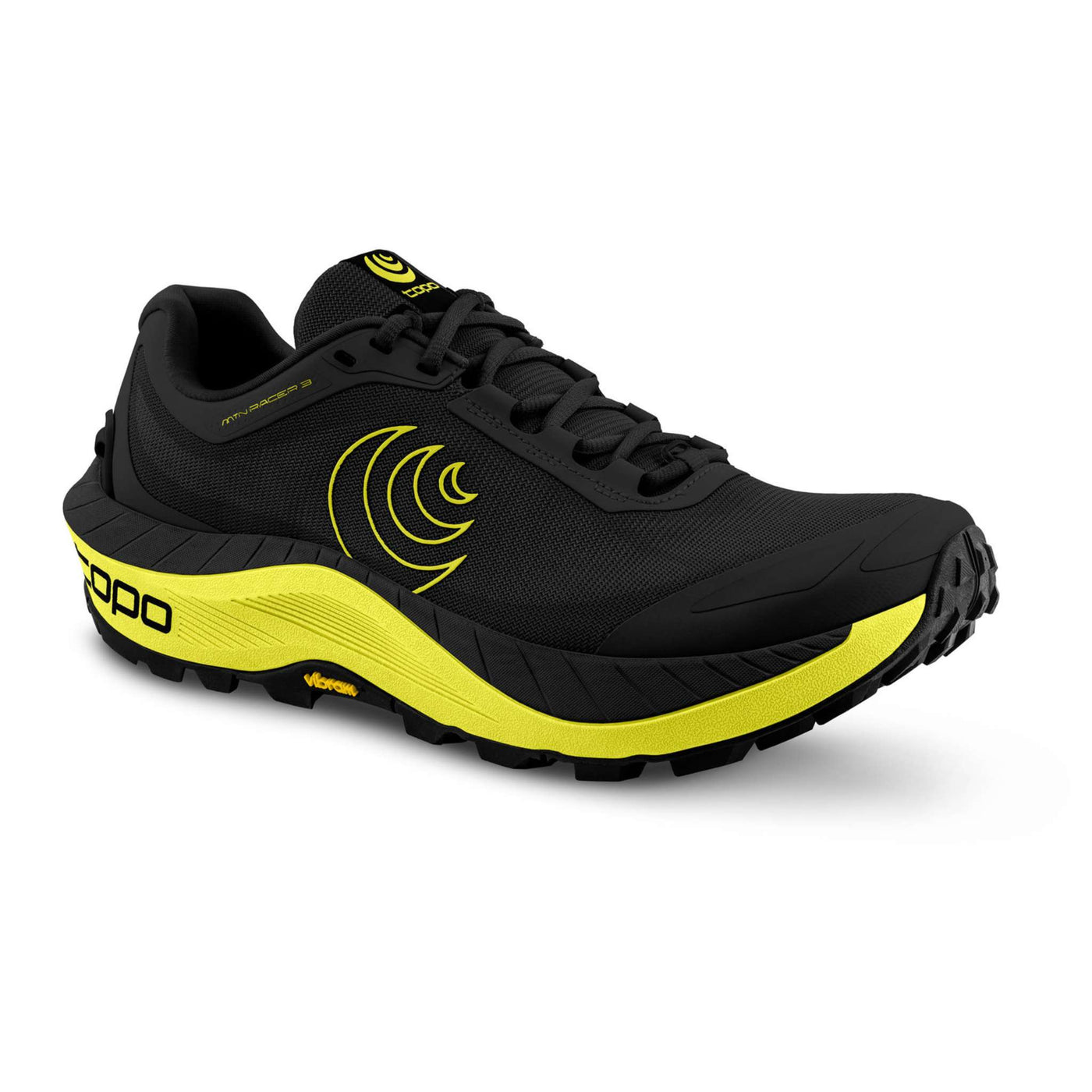 Topo Mountain Racer 3 - Mens | Trail Running Shoes | Further Faster Christchurch NZ #black-lime
