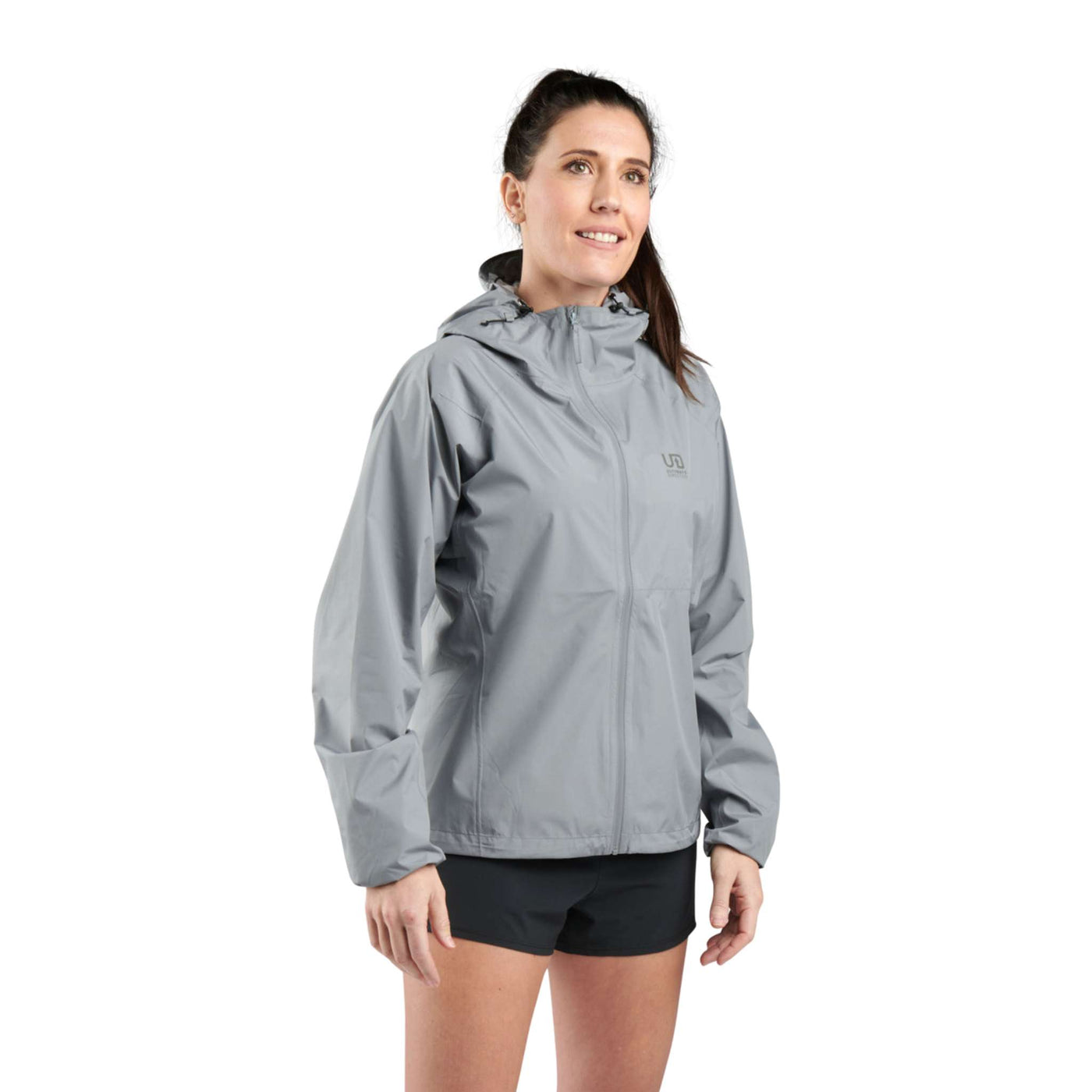 Ultimate Direction Deluge Jacket - Womens | Hiking and Running Waterproof Jacket | Further Faster Christchurch NZ #grey