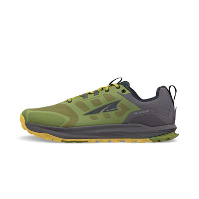 Altra Lone Peak 9 Waterproof Low - Mens | Trail Running and Hiking Shoes | Further Faster Christchurch NZ | #dusty-olive