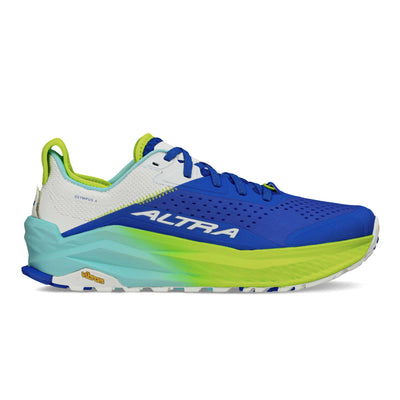 Trail Running Shoes NZ | Altra Olympus 6 - Mens | Further Faster Christchurch NZ | #blue-lime