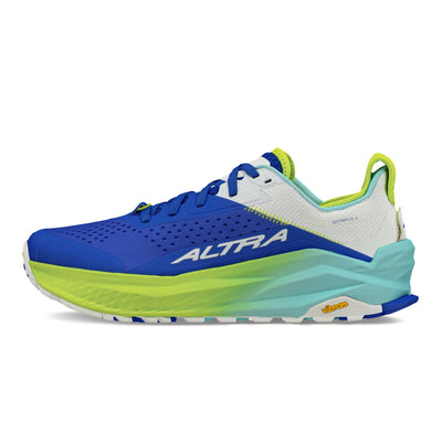 Trail Running Shoes NZ | Altra Olympus 6 - Mens | Further Faster Christchurch NZ | #blue-lime