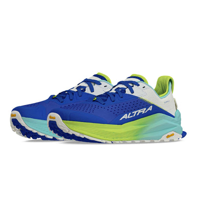 Trail Running Shoes NZ | Altra Olympus 6 - Mens | Further Faster Christchurch NZ | #blue-lime