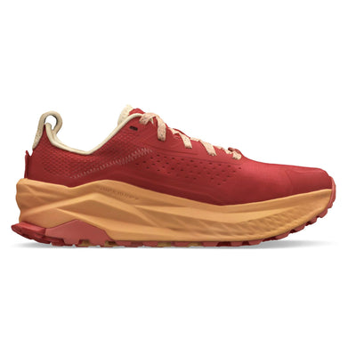 Trail Running Shoe NZ | Altra Olympus 6 - Womens | Further Faster Christchurch NZ | #red-orange