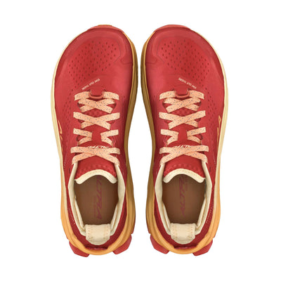 Trail Running Shoe NZ | Altra Olympus 6 - Womens | Further Faster Christchurch NZ | #red-orange