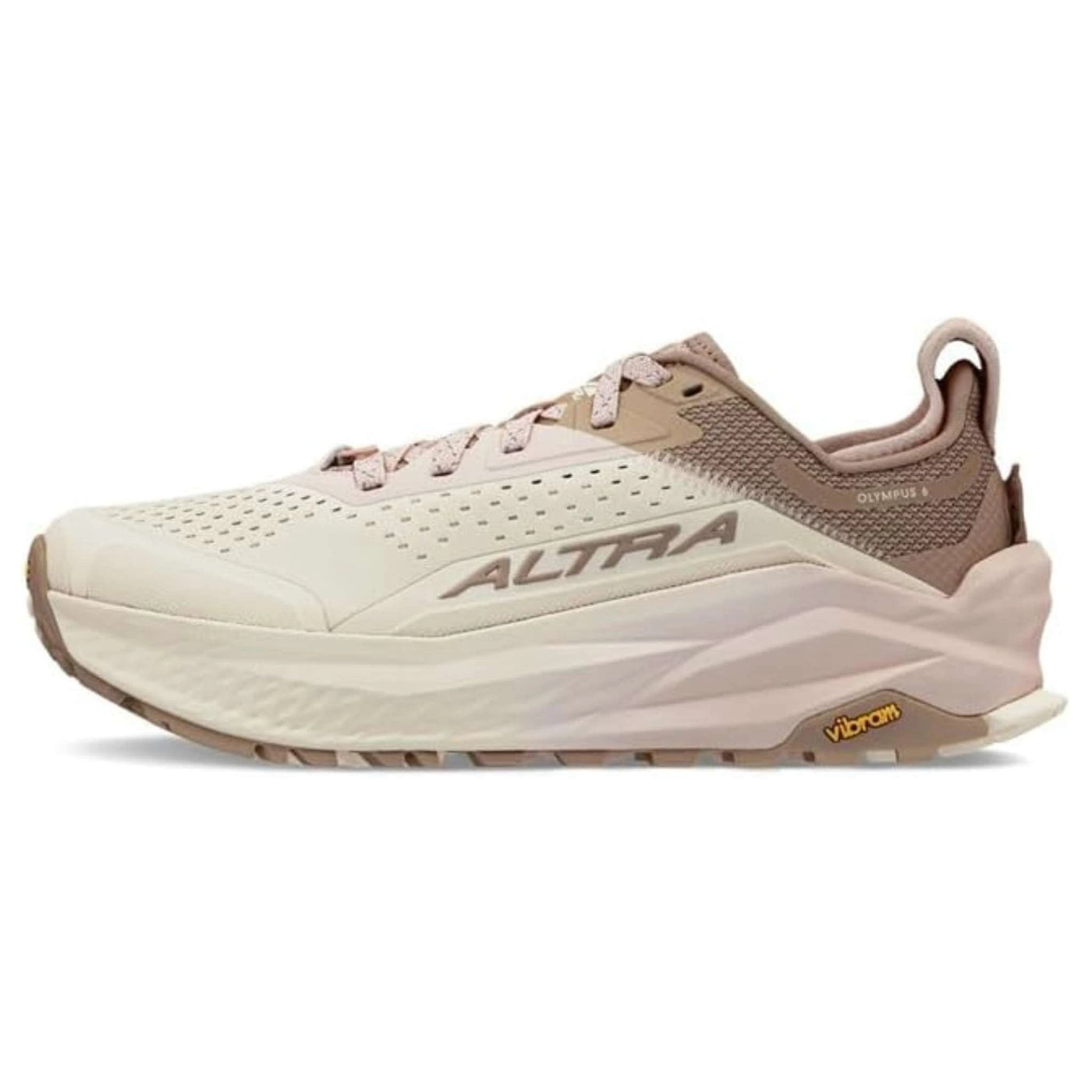 Trail Running Shoe NZ | Altra Olympus 6 - Womens | Further Faster Christchurch NZ | #taupe-pink