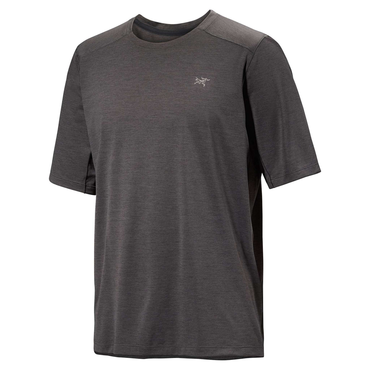 Arc'teryx Cormac Crew Neck T-Shirt - Mens | Men's Hiking T-Shirt | Further Faster Christchurch NZ | #black-heather