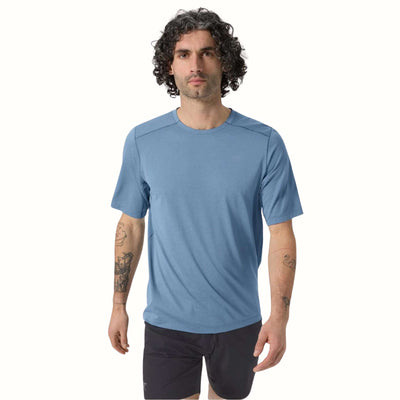 Arc'teryx Cormac Crew Neck T-Shirt - Mens | Men's Hiking T-Shirt | Further Faster Christchurch NZ | #stone-wash-heather