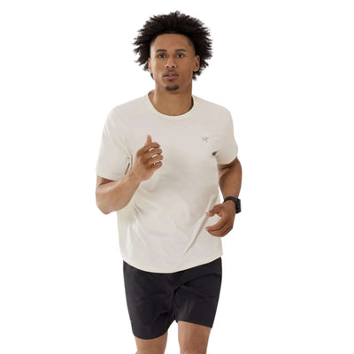 Arc'teryx Cormac Crew Short Sleeve Shirt - Mens | Men's Hiking T-Shirt | Further Faster Christchurch NZ | #arctic-silk-heather-ii
