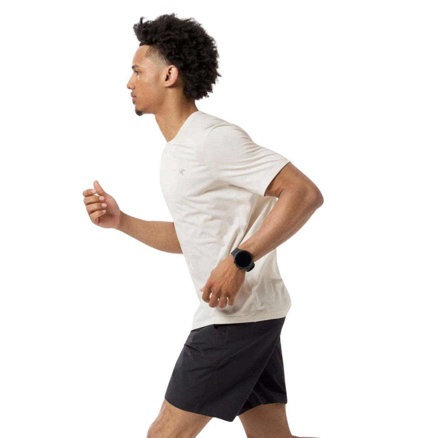 Arc'teryx Cormac Crew Short Sleeve Shirt - Mens | Men's Hiking T-Shirt | Further Faster Christchurch NZ | #arctic-silk-heather-ii