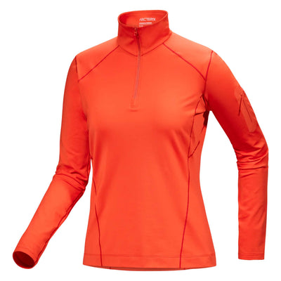Arc'teryx Rho Zip Neck - Womens | Women's Baselayer Clothing | Further Faster Christchurch NZ | #solaris