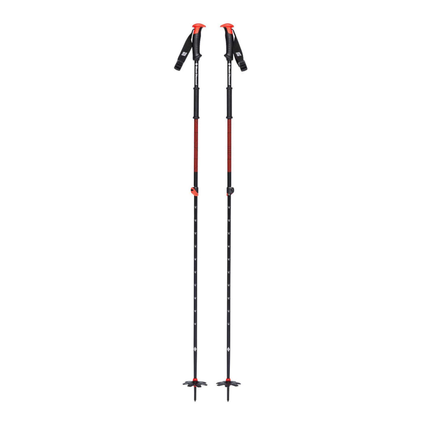 Black Diamond Traverse Ski Poles - 145cm | Ski Touring Poles | Further Faster Christchurch NZ | #hyper-red