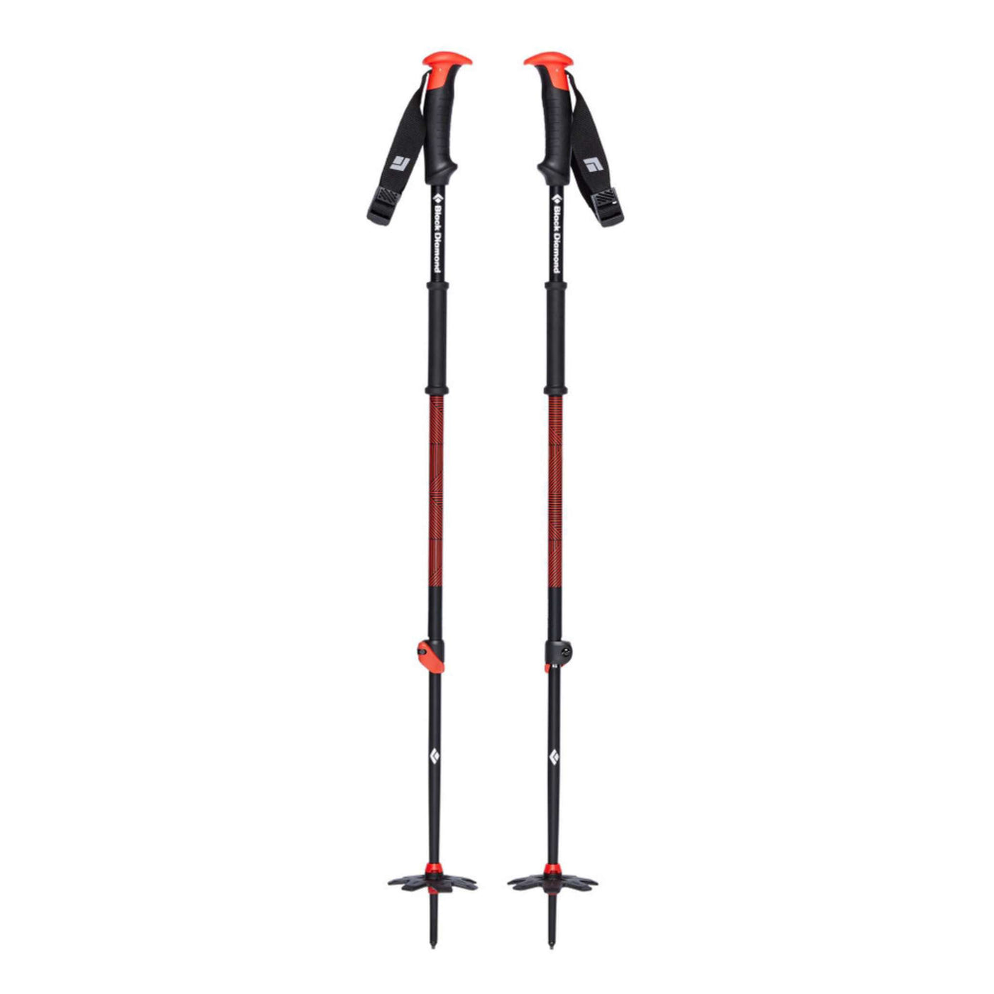 Black Diamond Traverse Ski Poles - 145cm | Ski Touring Poles | Further Faster Christchurch NZ | #hyper-red