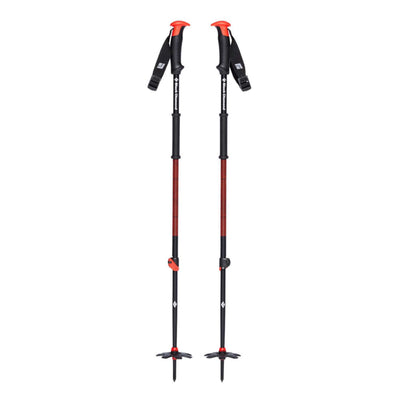 Black Diamond Traverse Ski Poles - 145cm | Ski Touring Poles | Further Faster Christchurch NZ | #hyper-red