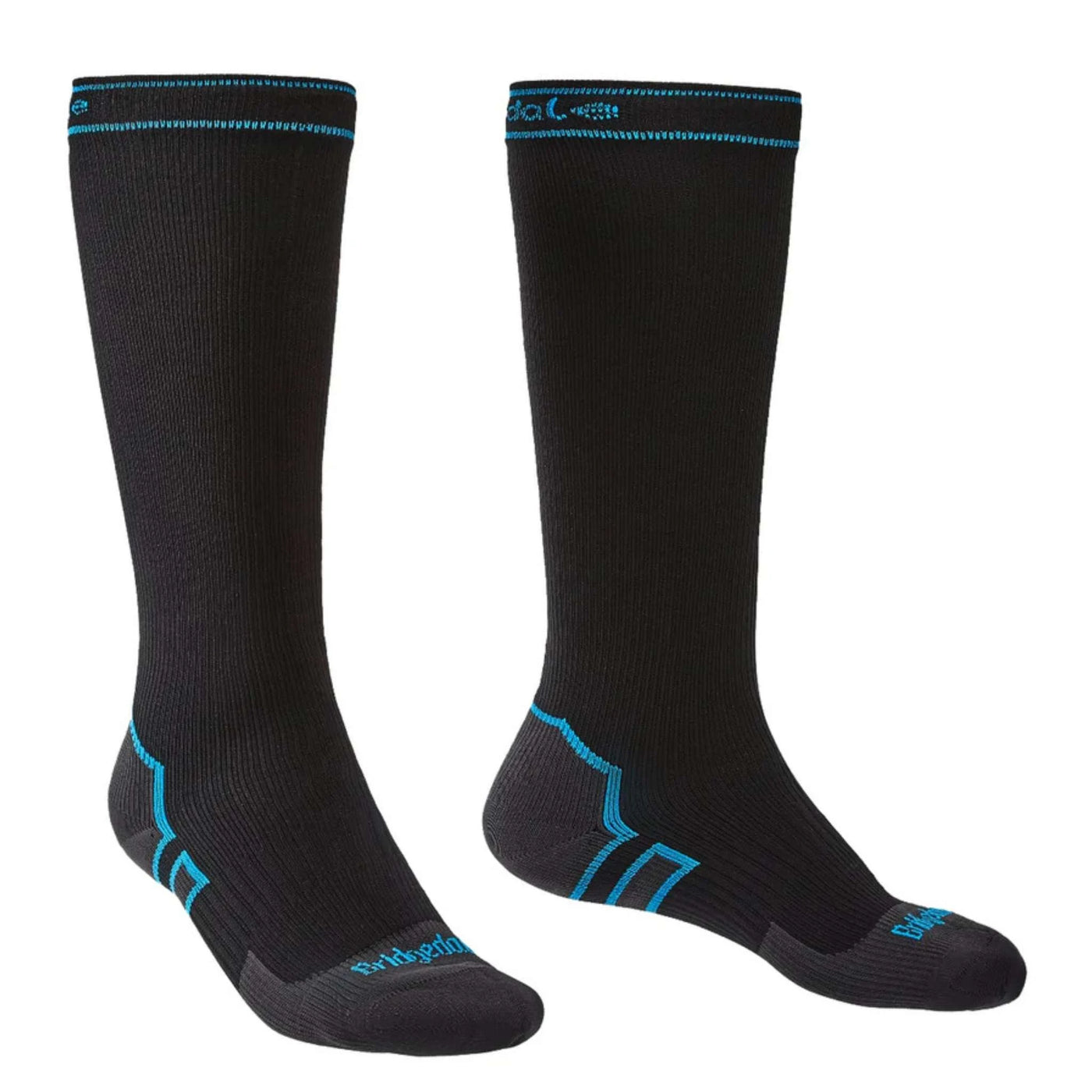 Midweight Hiking Socks | Bridgedale StormSock Midweight Knee Length Sock | Further Faster Christchurch NZ | #black-blue