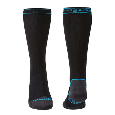Midweight Hiking Socks | Bridgedale StormSock Midweight Knee Length Sock | Further Faster Christchurch NZ | #black-blue