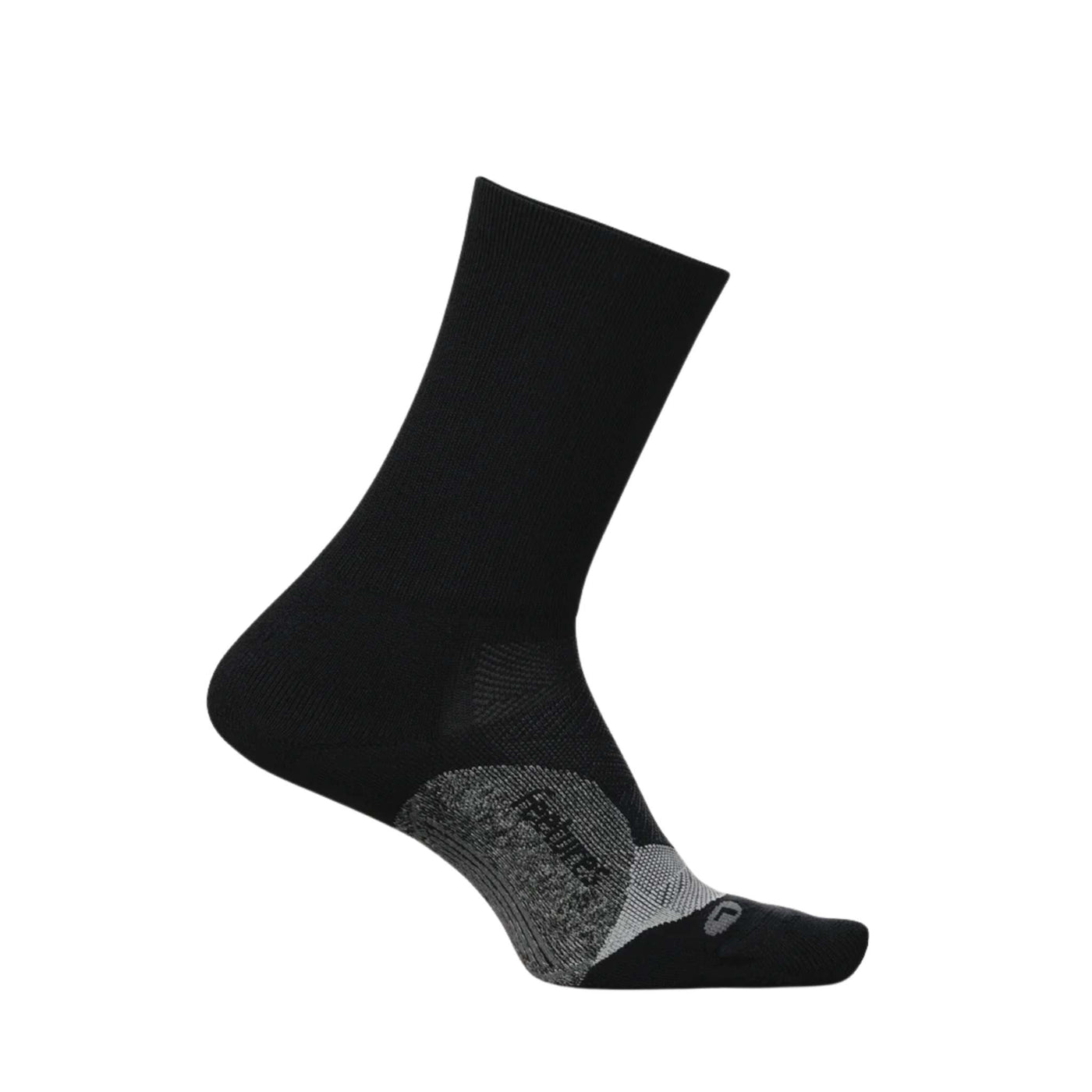 Feetures Elite Light Cushion Mini-Crew | Performance & Active Socks | Further Faster Christchurch NZ #black