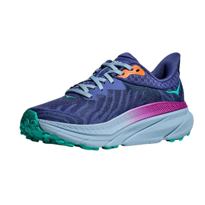 Hoka Challenger ATR 7 Wide - Womens | Trail Running Shoe | Further Faster Christchurch NZ | #evening-sky-drizzle