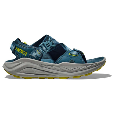 Hoka Infini Hike TC Sandal - Mens | Mens Hiking Sandals | Further Faster Christchurch NZ | #blue-twiglight-pea-green