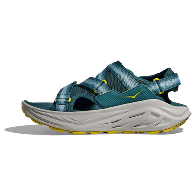Hoka Infini Hike TC Sandal - Mens | Mens Hiking Sandals | Further Faster Christchurch NZ | #blue-twiglight-pea-green