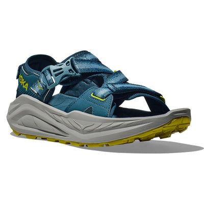 Hoka Infini Hike TC Sandal - Mens | Mens Hiking Sandals | Further Faster Christchurch NZ | #blue-twiglight-pea-green